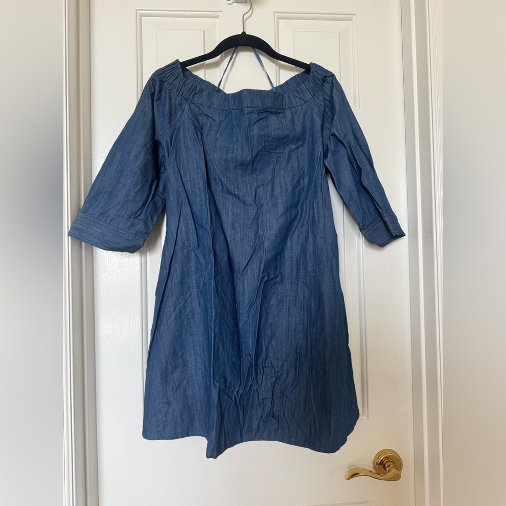 Sugar Lips Off the Shoulder Denim Dress